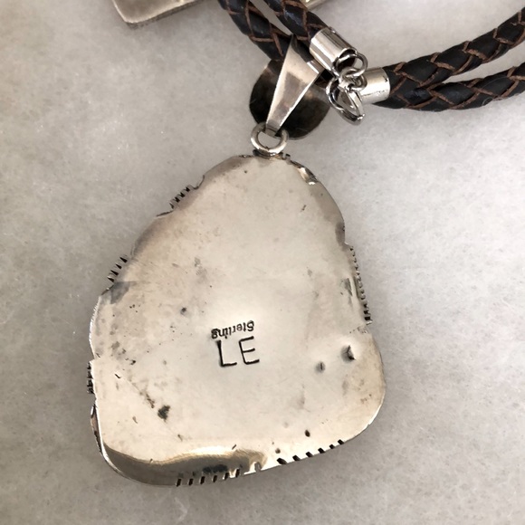 Wild Horse Cabochon Pendant and Earrings set in Sterling Silver. Artisan LE - Picture 7 of 12